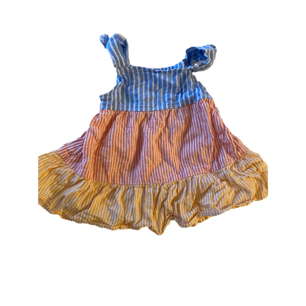 Joe Fresh Baby Dress and bloomer set 3-6m Blue Orange and pink - Picture 2 of 5
